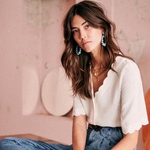 Sezane Antika Blouse UK 38 US Size 6